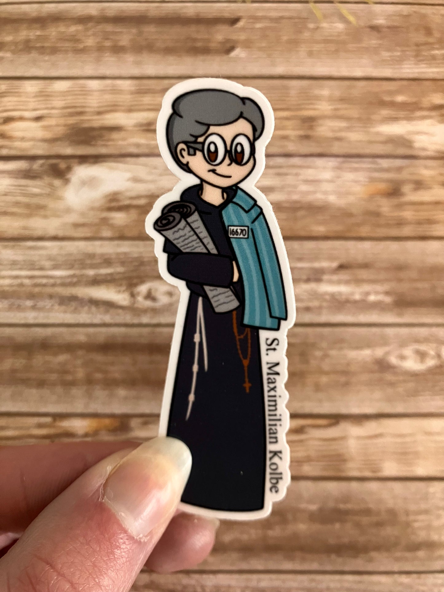 St. Maximilian Kolbe Matte Sticker