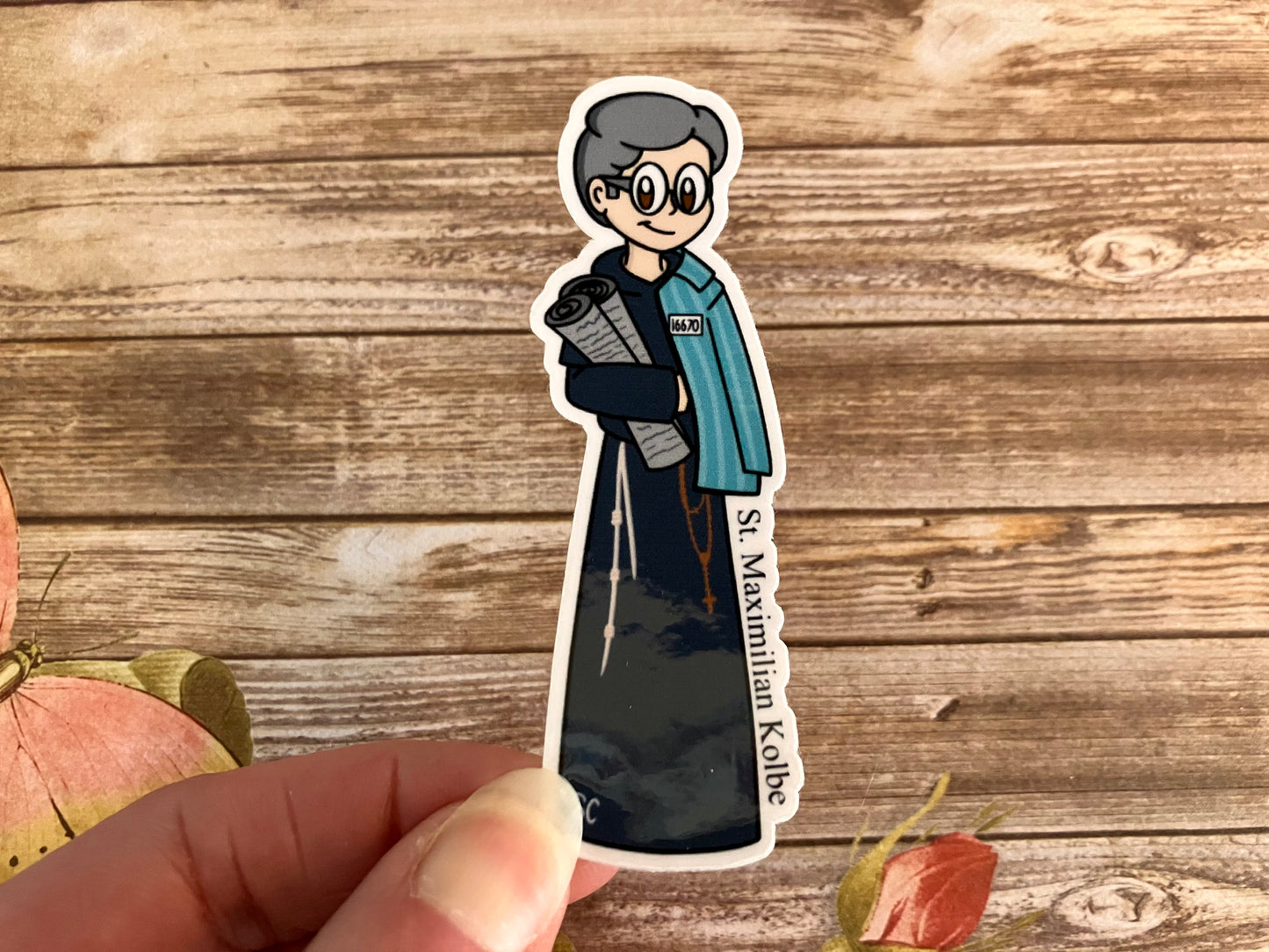 St. Maximilian Kolbe Matte Sticker