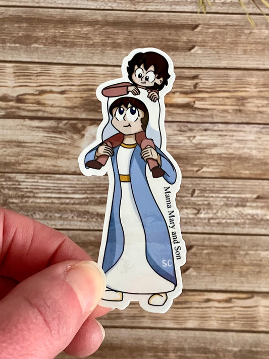 Mama Mary and Son Sticker