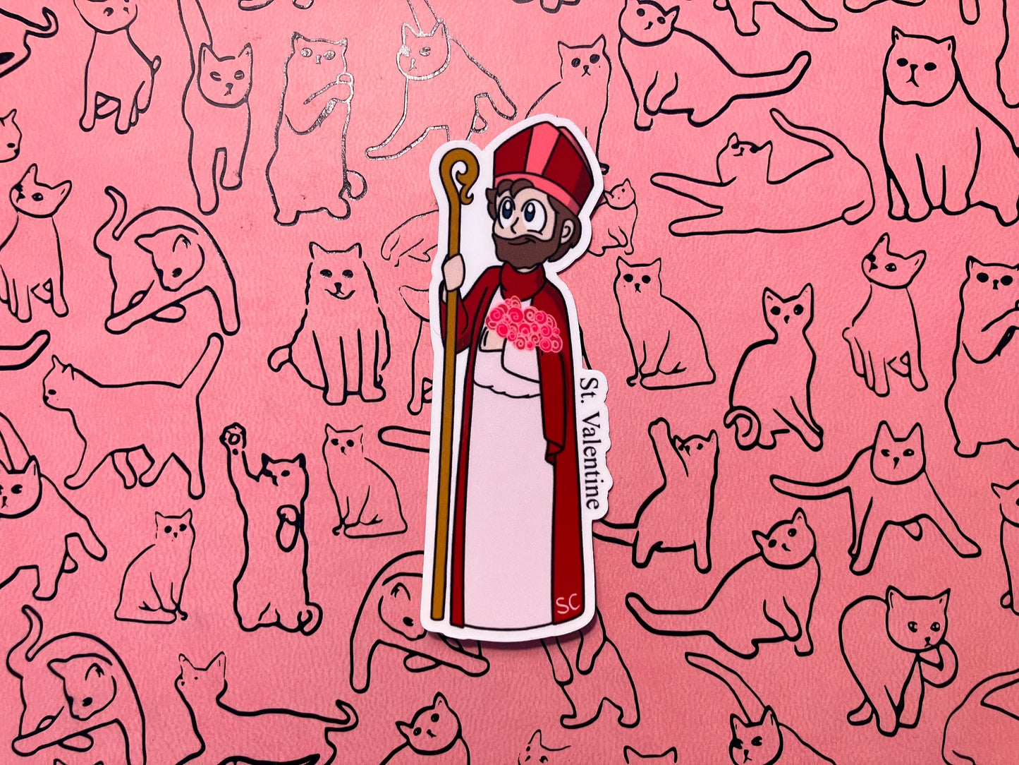 St. Valentine's Sticker, Catholic Stickers, Saint Stickers, Catholic Saint Stickers, Catholic Saints