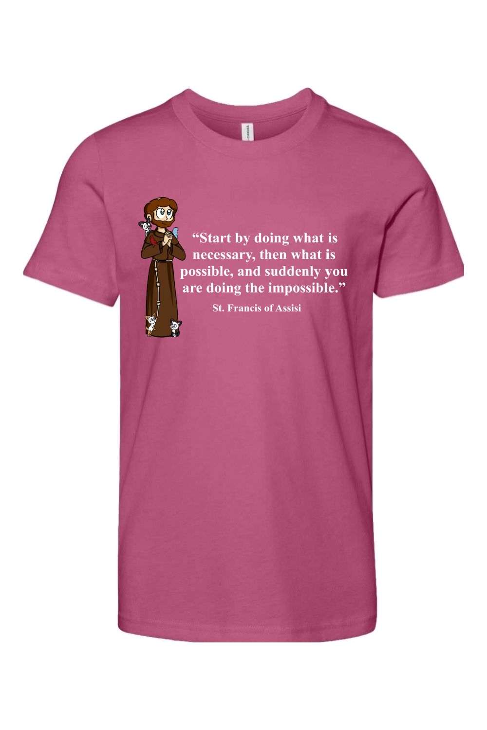 St Francis Of Assisi Youth T Shirt