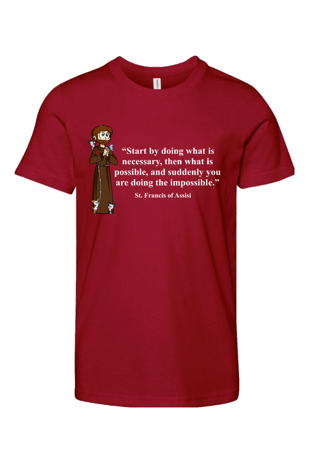 St Francis Of Assisi Youth T Shirt