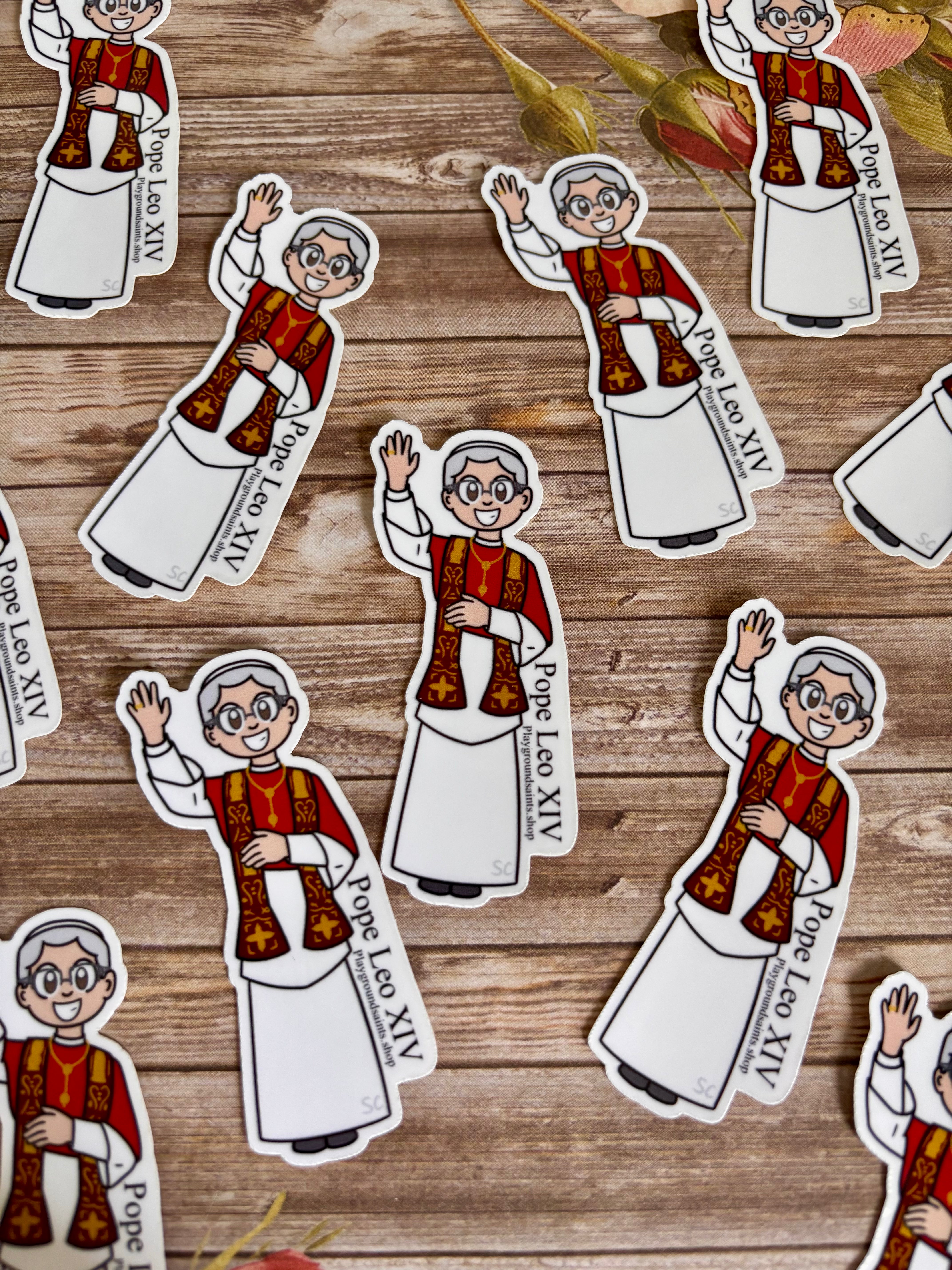 Pope Leo XIV Sticker Packs – Playground Saints