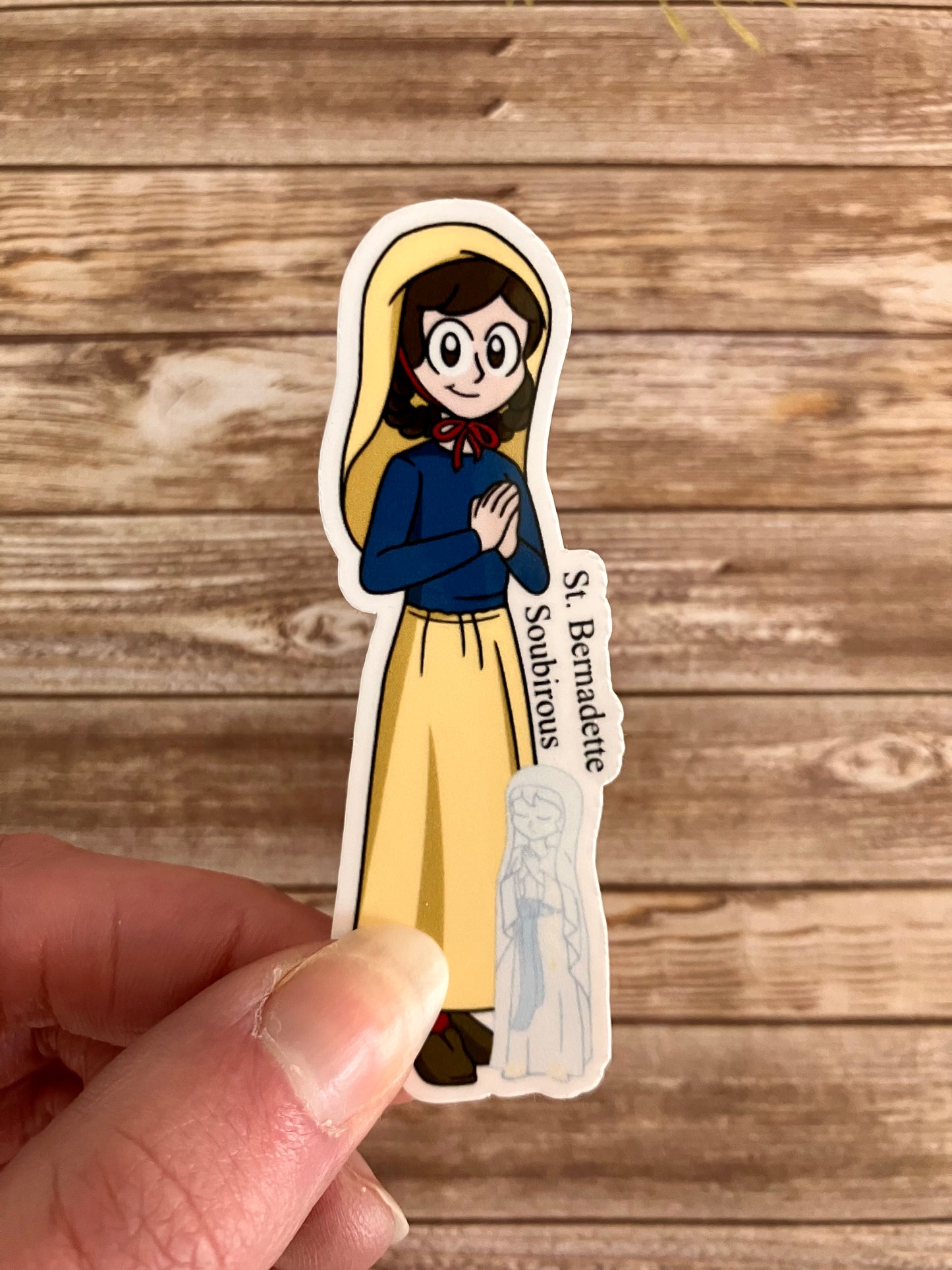 St. Bernadette Soubirous Sticker, Catholic Stickers, Saint Stickers, Catholic Saint Stickers, Catholic Saints, Catholic Gifts