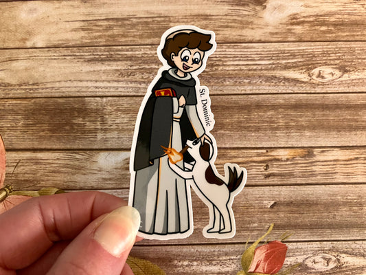 St. Dominic Matte Sticker, Catholic Stickers, Saint Stickers, Catholic Saint Stickers, Catholic Saints, Catholic Gifts, Vinyl Stickers