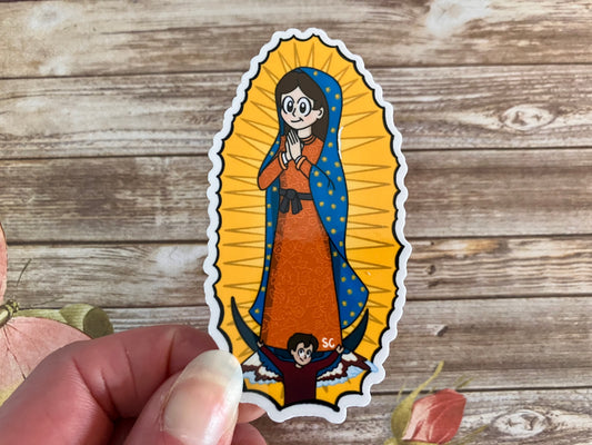 Our Lady of Guadalupe Matte Sticker, Catholic Stickers, Saint Stickers, Catholic Saint Stickers, Catholic Saints, Catholic Gifts