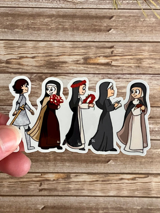 Female Saints Sticker, Catholic Stickers, Saint Stickers, Catholic Saint Stickers, Catholic Saints, Catholic Gifts